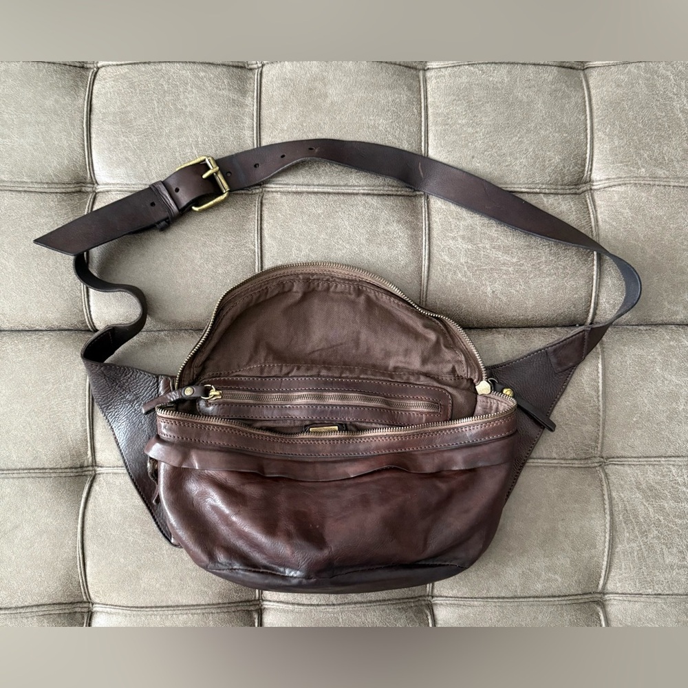 Campomaggi Dark Brown Leather Crossbody Bag - Picture 2 of 10